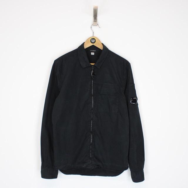 CP Company Black Full Zip Goggle Overshirt Jacket