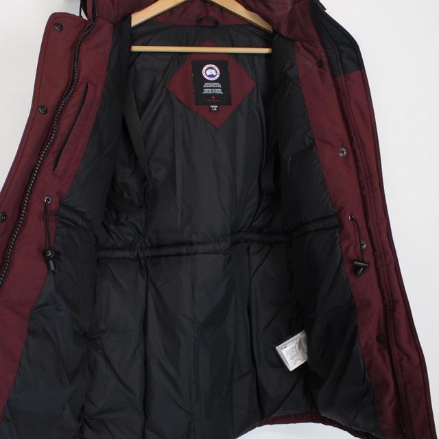 Canada Goose Burgundy Trillium Parka Down Coat with Fur Trim