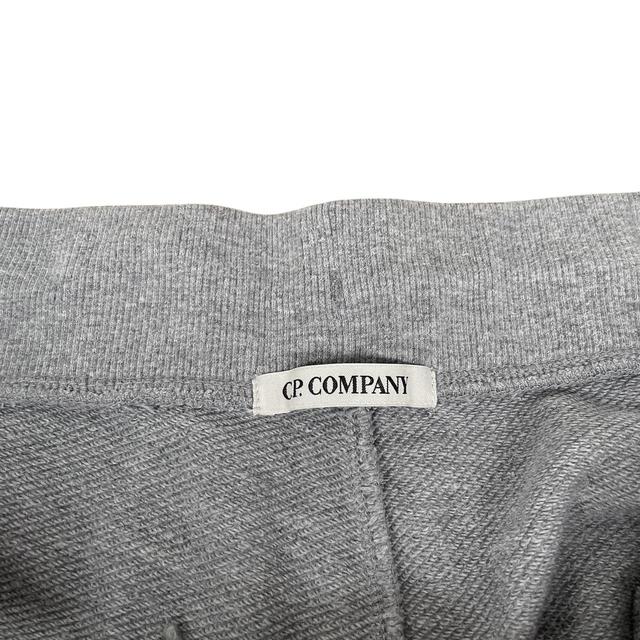 CP Company Grey Cotton Lens Tracksuit Bottoms / Joggers