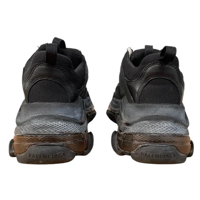 Balenciaga Triple S Black Pre-Distressed Mesh Trainers