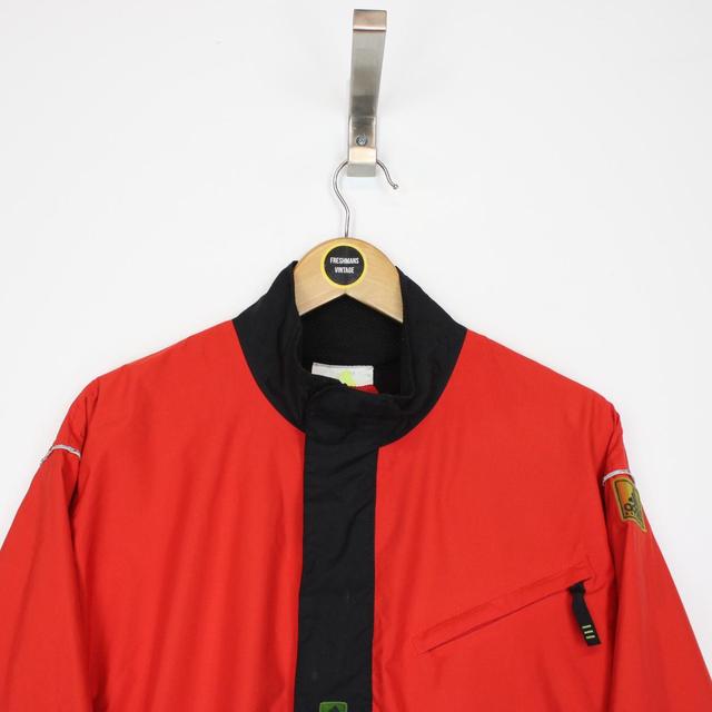 Vintage 90s Adidas Equipment Red and Black Full Zip Waterproof Jacket