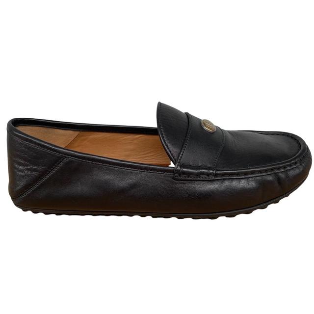 Gucci Black Interlocking G Leather Moccasins Loafers