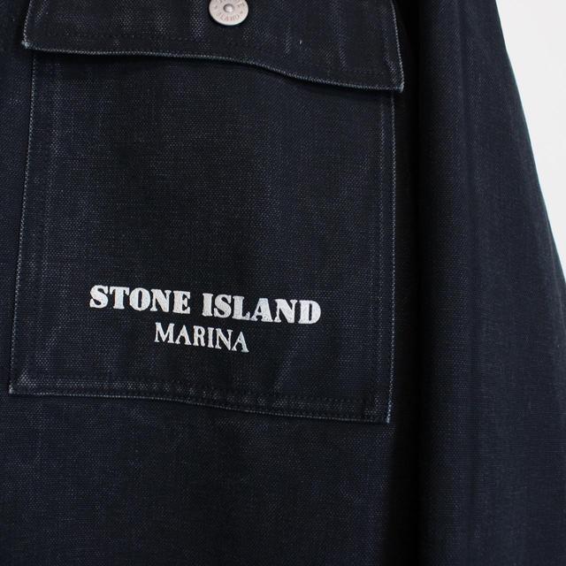 Stone Island Marina AW 2023 Navy Blue Button Up Denim Jacket