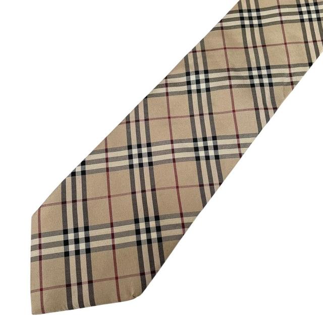 Burberry London Tan Nova Check Silk Tie