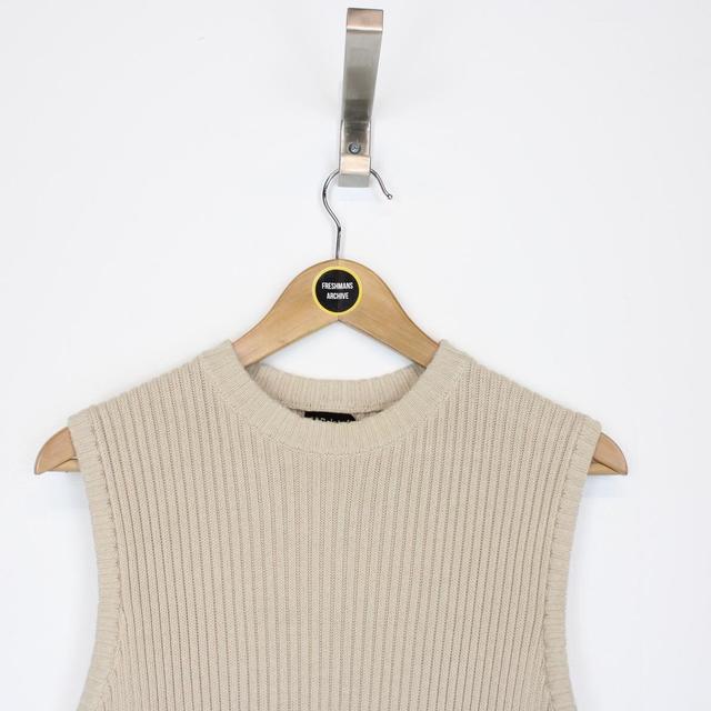 Vintage 90s Belstaff Beige Ribbed Cotton Tank Top