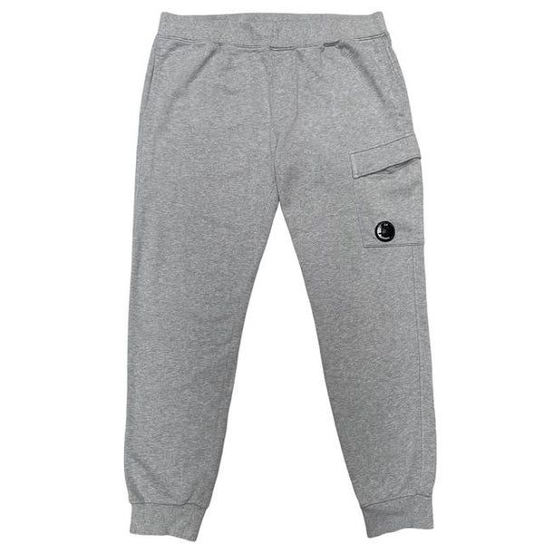 CP Company Grey Cotton Lens Tracksuit Bottoms / Joggers