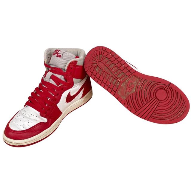 Nike Air Jordan 1 Mid 2021 Red and White Trainers