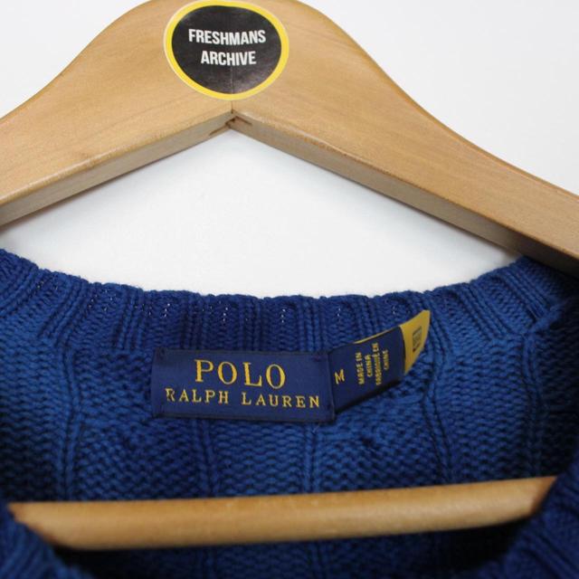 Polo Ralph Lauren Blue Tie Dye Cable Knit Jumper