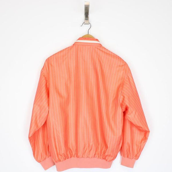 Vintage 90s Lacoste Chemise Orange and White Striped Jacket