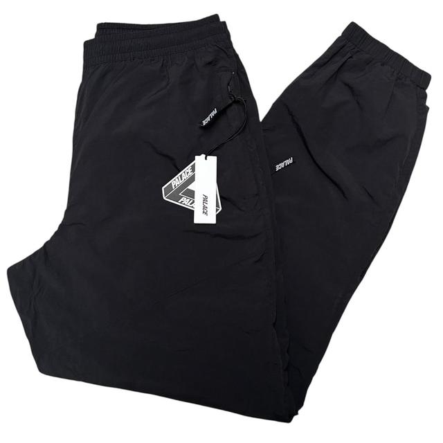 Palace 2022 Black and White Slant Nylon Shell Tracksuit Bottoms / Joggers