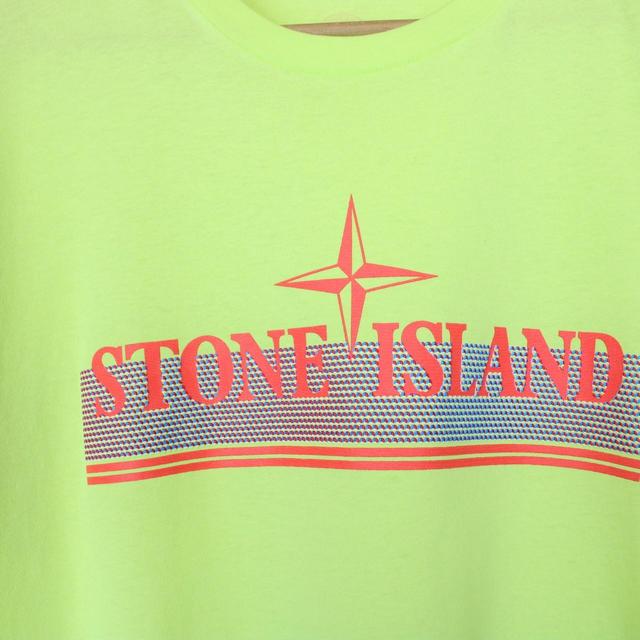 Stone Island SS 2022 Lemon Yellow Tricromia Short Sleeve T-Shirt