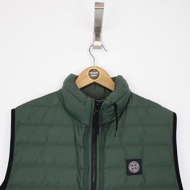 Stone Island AW 2021 Green O-Cotton R-Nylon Tela Down Gilet / Bodywarmer