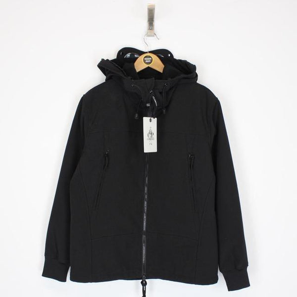 CP Company Black Full Zip Goggle Soft Shell Jacket