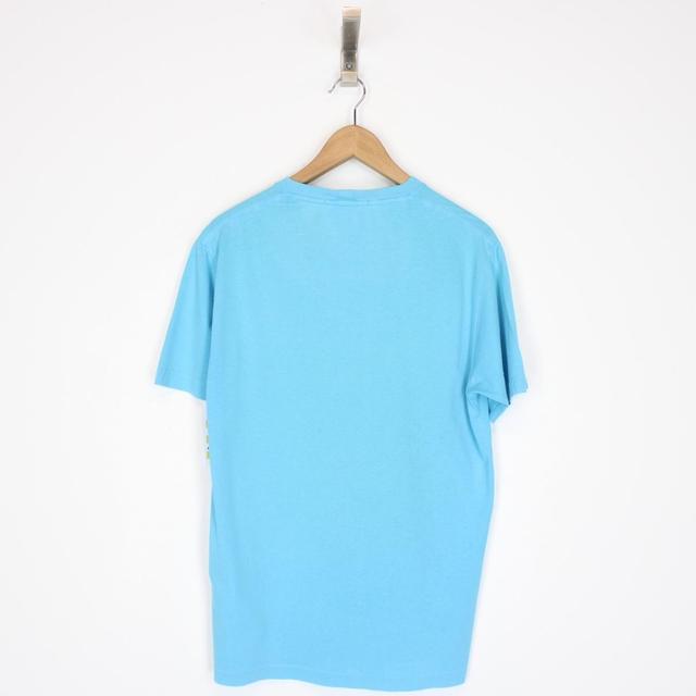 Stone Island SS 2021 Small Logo Print Blue Short Sleeve T-Shirt