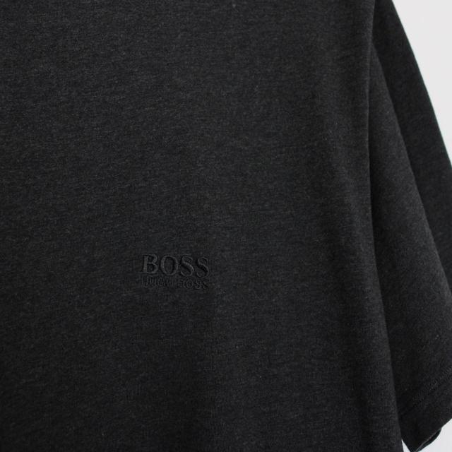 Hugo Boss Dark Grey Short Sleeve Spellout Cotton T-Shirt