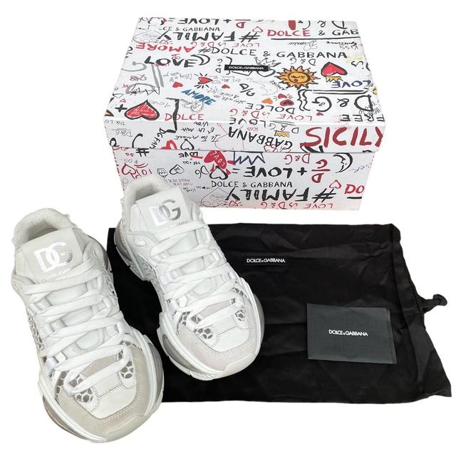 Dolce &amp; Gabbana White Airmaster Leather Trainers