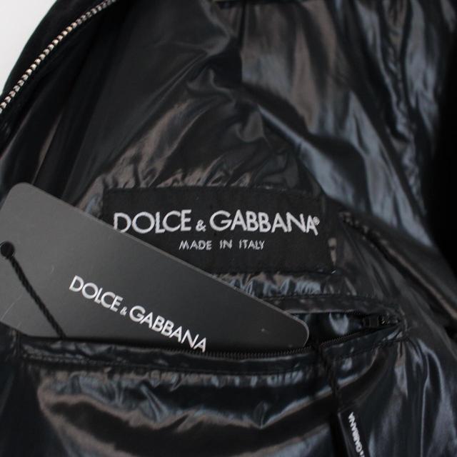 Dolce &amp; Gabbana Black Quilted Corduroy Hooded Gilet / Bodywarmer