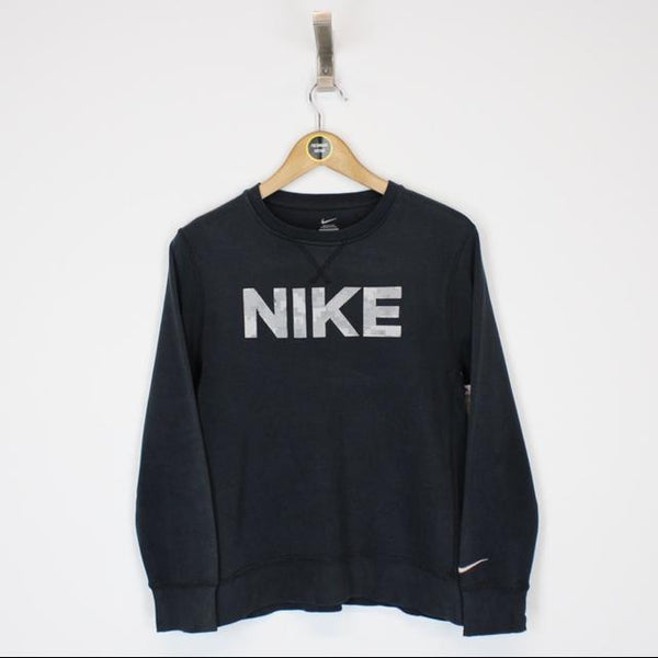 Vintage 00’s Nike Black Crew Neck Spellout Sweatshirt Jumper