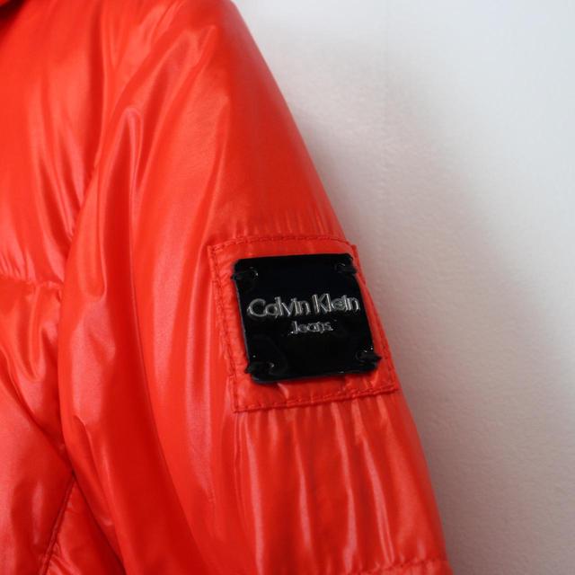 Calvin Klein Jeans Red Full Zip Down Puffer Jacket