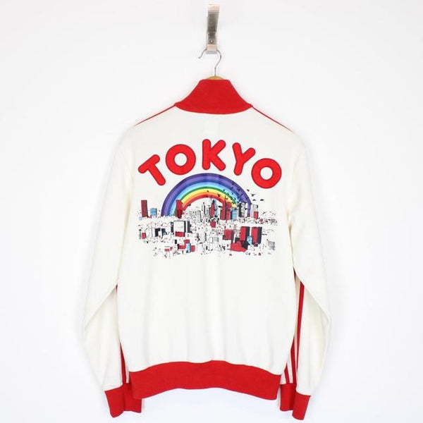 Rare Vintage 2006 Adidas Tokyo Rainbow City White and Multicoloured Full Zip Track