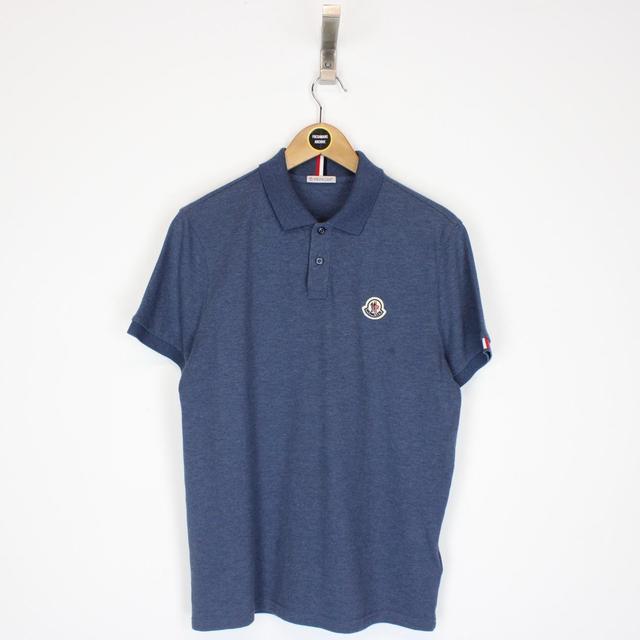 Moncler Maglia Manica Corta Blue Short Sleeve Polo Shirt