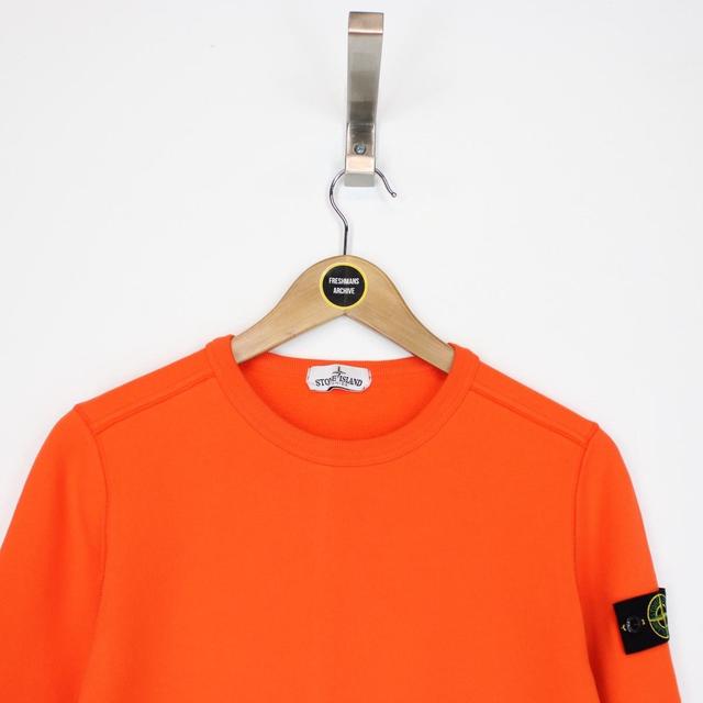 Stone Island AW 2019 Orange Crew Neck Sweatshirt Jumper