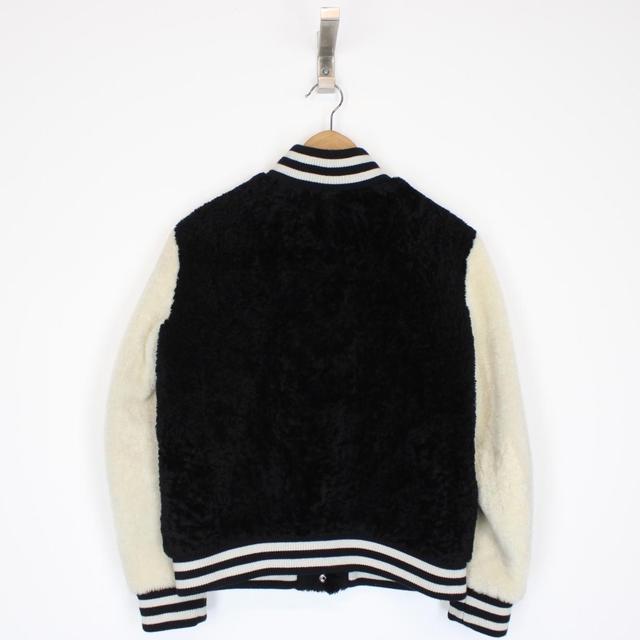 Marc Jacobs x Disney Black and Cream Sherling Fur Varsity Jacket