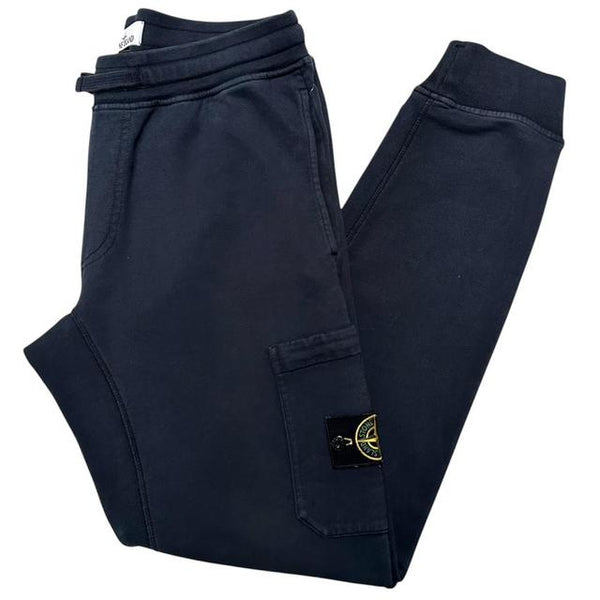 Stone Island SS 2018 Navy Blue Cotton Tracksuit Bottoms / Joggers