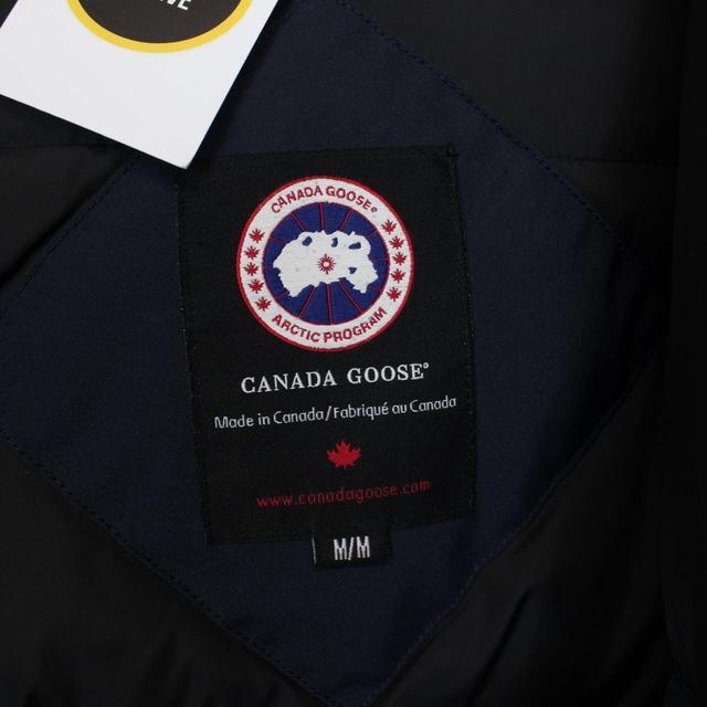 Canada Goose Navy Blue Chateau Parka Down Jacket with Fur Trim