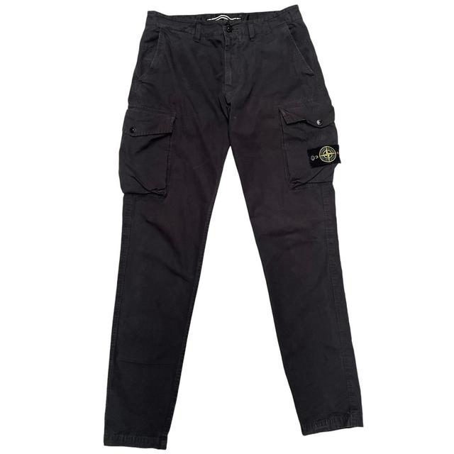 Stone Island SS 2020 Black Slim Fit Cargo Trousers