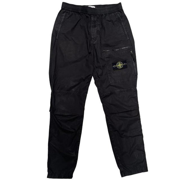 Stone Island SS 2022 Black RE-T Fit Cargo Trousers