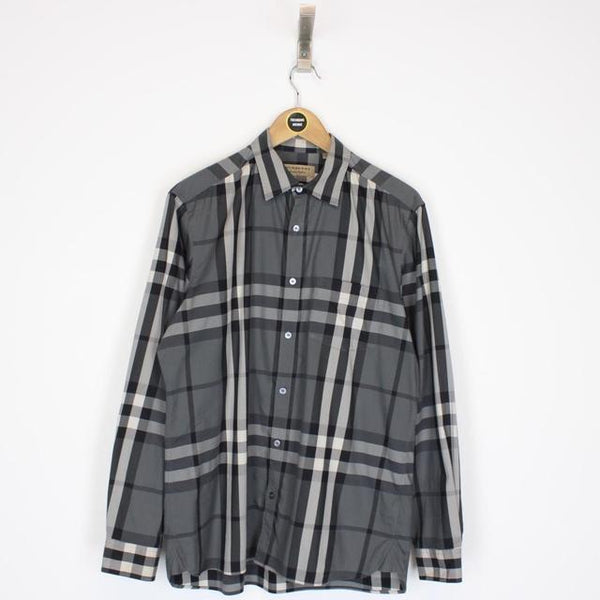 Burberry London Grey Nova Check Long Sleeve Cotton Shirt