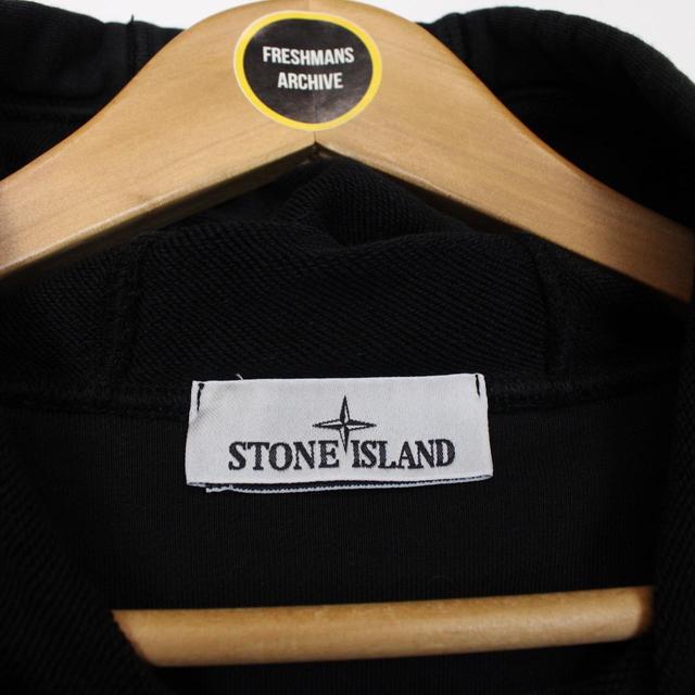 Stone Island AW 2023 Black Cotton Hoodie Jumper