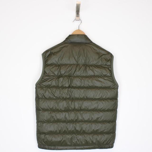 Prada Khaki Green Full Zip Nylon Down Gilet / Bodywarmer