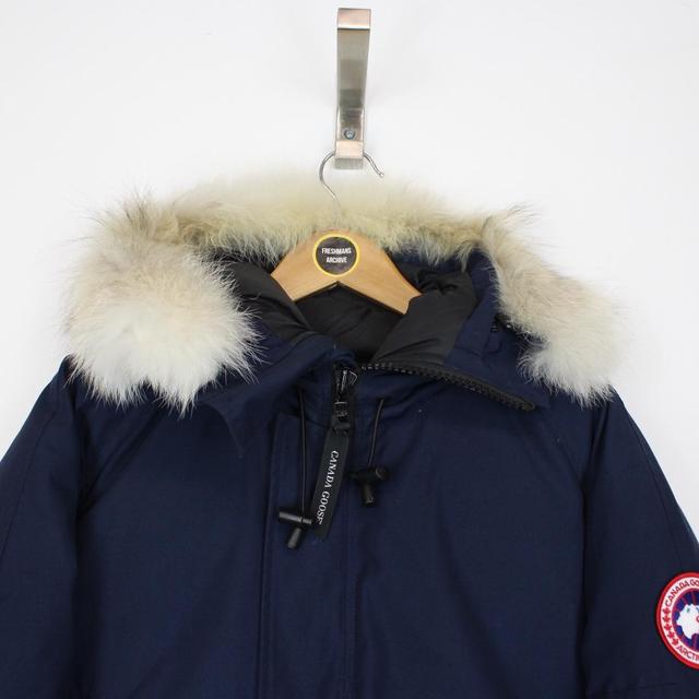 Canada Goose Navy Blue Chilliwack Bomber Down Jacket with Fur Trim