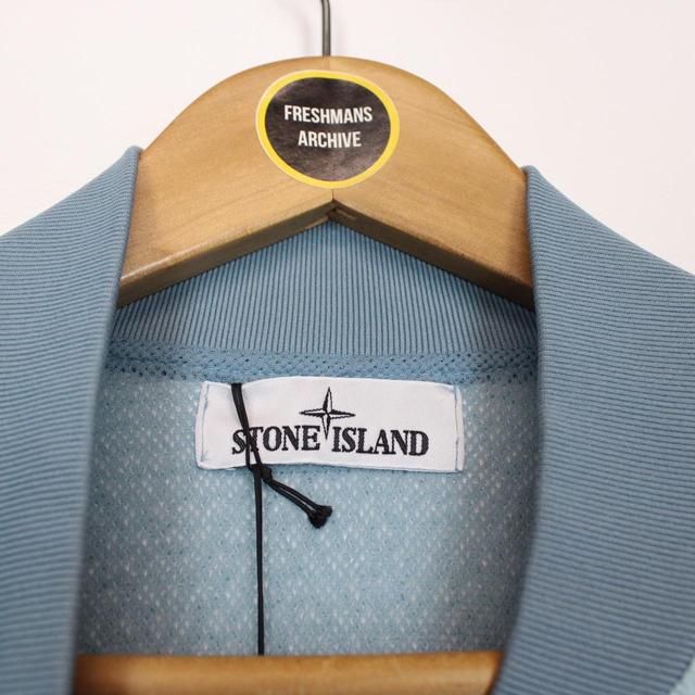 Stone Island SS 2022 Blue Full Zip Skin Touch Nylon-TC Polartec Jacket