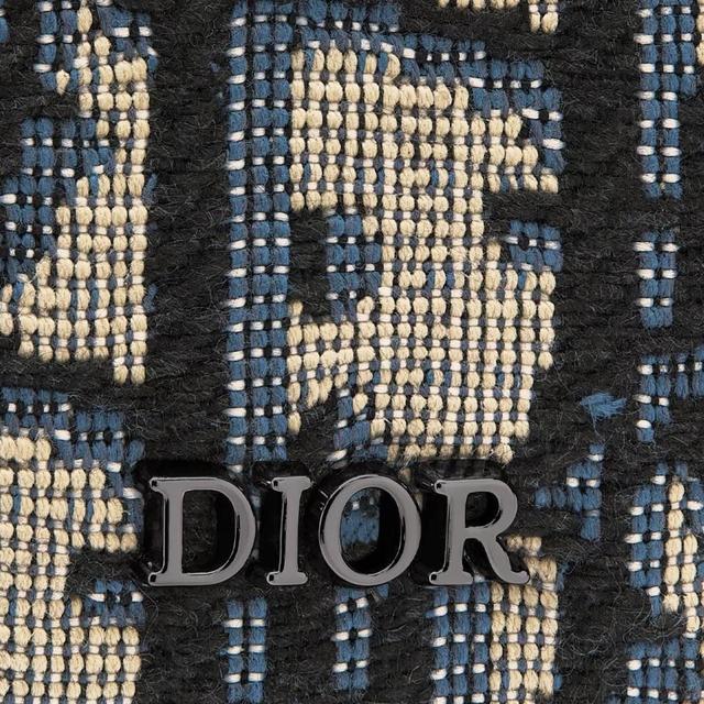 Dior Beige and Black Oblique Jacquard Monogram Wallet