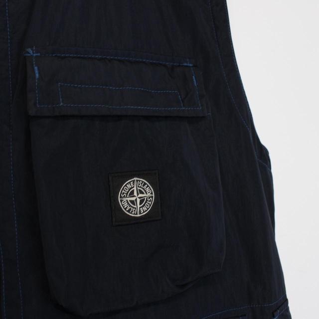 Stone Island AW 2017 Navy Blue Nylon Metal Flock Vest Jacket