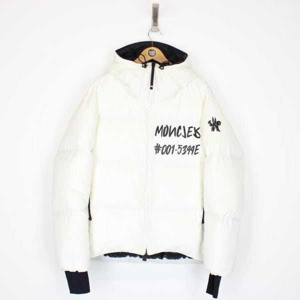 Moncler Grenoble Mazod White and Black Down Puffer Jacket