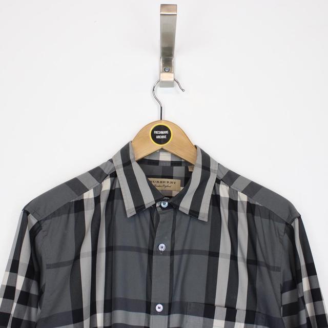 Burberry London Grey Nova Check Long Sleeve Cotton Shirt