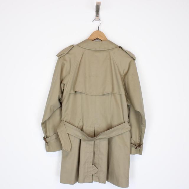 Vintage 90s Burberry Tan Brown Nova Check Double Breasted Belted Trench Coat