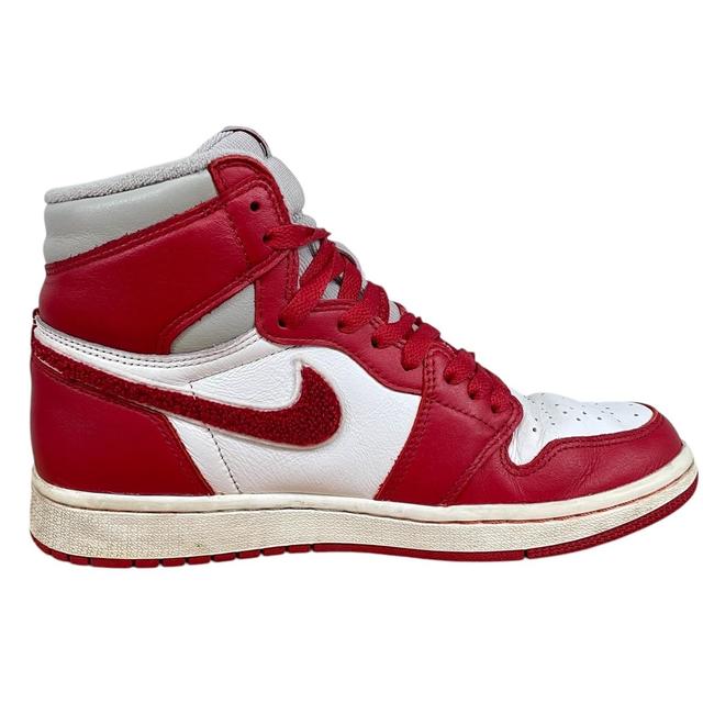 Nike Air Jordan 1 Mid 2021 Red and White Trainers