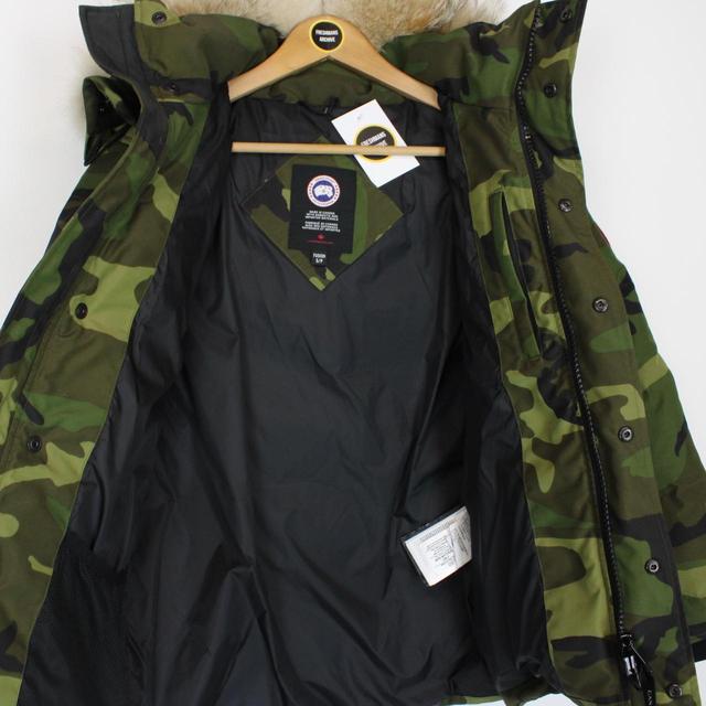 Canada Goose Camo Wyndham Parka Down Jacket with Fur Trim