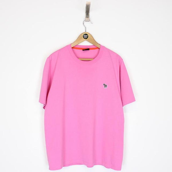 Paul Smith Zebra Badge Pink Short Sleeve T-Shirt