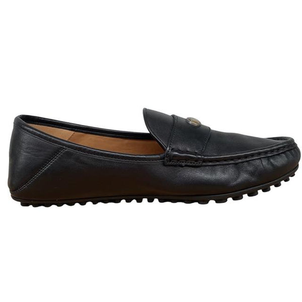 Gucci Black Interlocking G Leather Moccasins Loafers