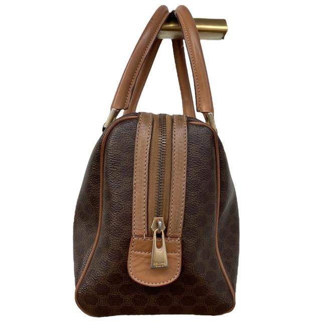 Vintage Celine Brown an Tan Macadam Boston Bag