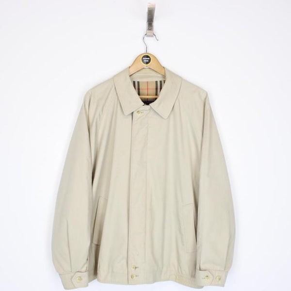 Vintage 90s Burberry Beige Nova Check Harrington Jacket