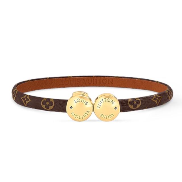 Louis Vuitton Brown and Gold Historic Mini Monogram Bracelet