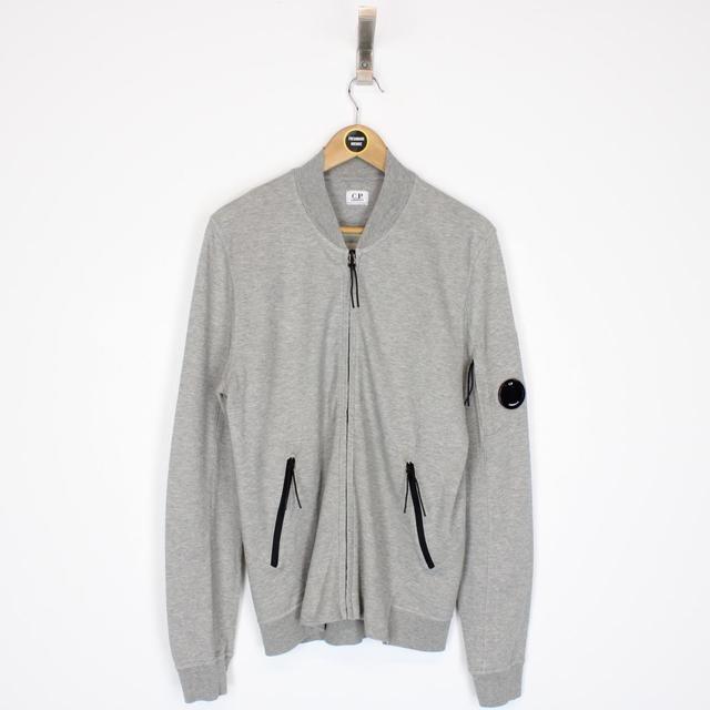 CP Company Grey Cotton Full Zip Sweatshirt Jumper