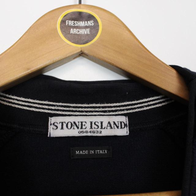 Vintage Stone Island AW 2005 Navy Blue Mock Neck Sweatshirt Jumper